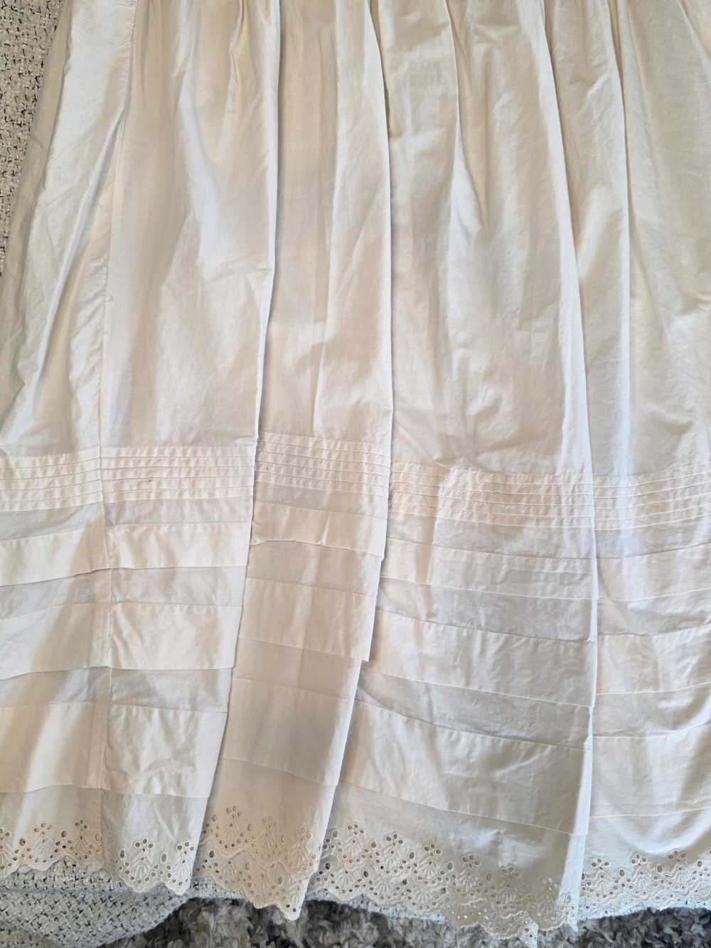 Philosophy Republic Clothing Cream Cotton Midi Skirt Eyelet Boho Western M - Picture 11 of 11
